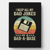 Mens Funny dad Jokes in dad-a-Base Fotoplatte (Vorderseite)