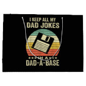 Mens Funny dad Jokes in dad-a-Base Große Geschenktüte (Rückseite)