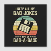 Mens Funny dad Jokes in dad-a-Base Magnetkarte (Vorderseite)