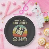 Mens Funny dad Jokes in dad-a-Base Pappteller (Party)