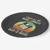 Mens Funny dad Jokes in dad-a-Base Pappteller (Schrägansicht)