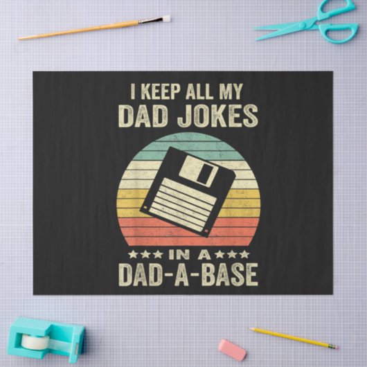 Mens Funny dad Jokes in dad-a-Base Seidenpapier (Basteln)