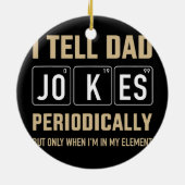 Mens Funny dad Witze regelmäßig in Element für Keramik Ornament (Hinten)