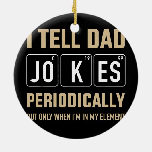 Mens Funny dad Witze regelmäßig in Element für Keramik Ornament (Hinten)