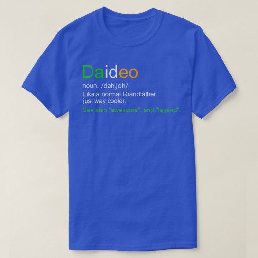 Mens Funny Daideo Irland Großvater Opa Defi T-Shirt (Design vorne)