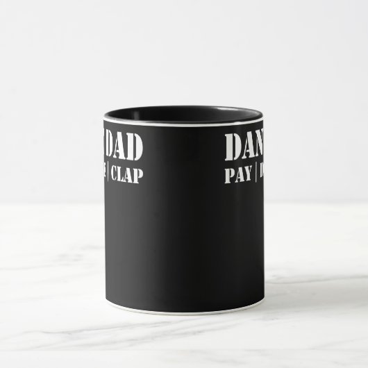 Mens Funny Dance Vater Pay Drive Clap Proud Dancer Tasse (Zentrum)