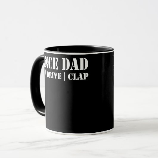 Mens Funny Dance Vater Pay Drive Clap Proud Dancer Tasse (Vorderseite Links)
