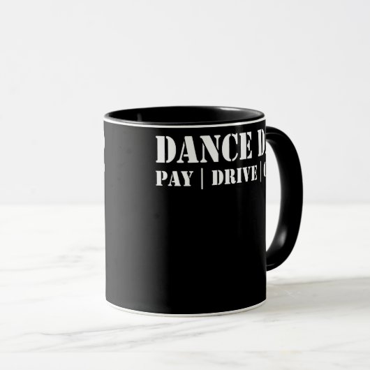 Mens Funny Dance Vater Pay Drive Clap Proud Dancer Tasse (VorderseiteRechts)