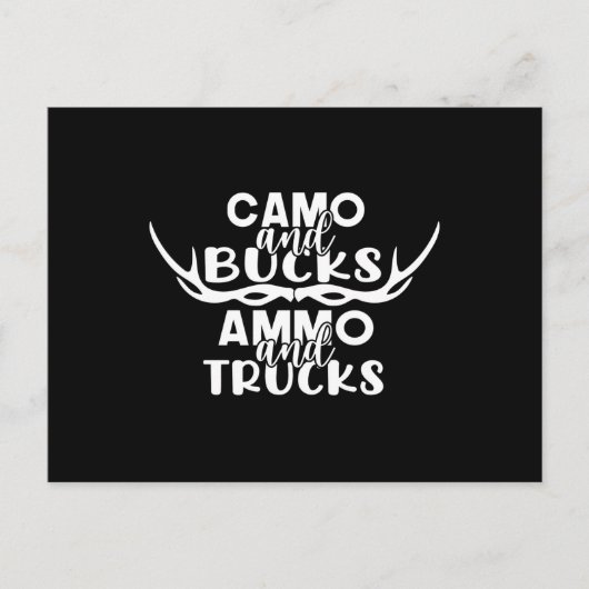 Mens Funny Deer Jagd Spaß T Shirts für Männer Postkarte (Vorderseite)