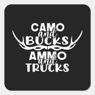 Mens Funny Deer Jagd Spaß T Shirts für Männer Quadratischer Aufkleber