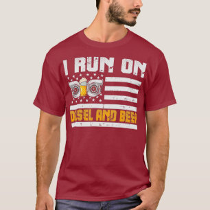 Mens Funny Diesel Motorrad Ich fahre auf T-Shirt