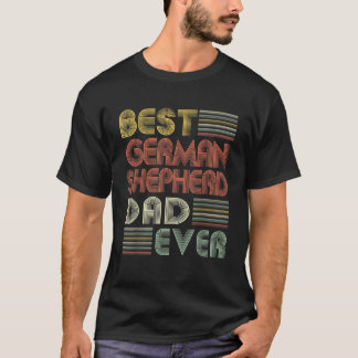 Mens Funny Dog Vatertag Bester deutscher Hirte D T-Shirt