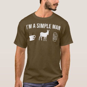 Mens Funny Donkey Bauer Simple Man T - Shirt