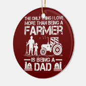 Mens Funny Farms Traktor Retro Bauer Vater Keramik Ornament (Links)