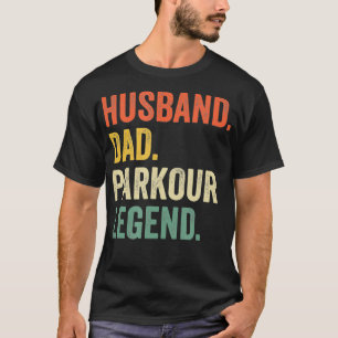 Mens Funny Free Running Husband Vater Parkour Lege T-Shirt