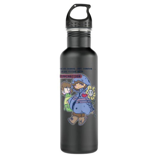 Mens Funny Frisk Undertale Mehr als Phantastisch Edelstahlflasche (Vorderseite)