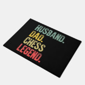 Mens Funny Gift Husband Vater Schach Legende Fußmatte (Schrägansicht)