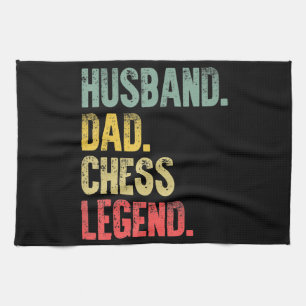 Mens Funny Gift Husband Vater Schach Legende Geschirrtuch