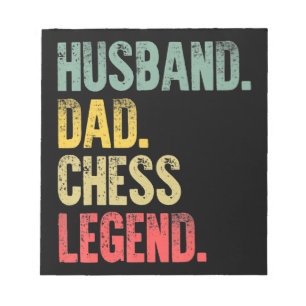 Mens Funny Gift Husband Vater Schach Legende Notizblock