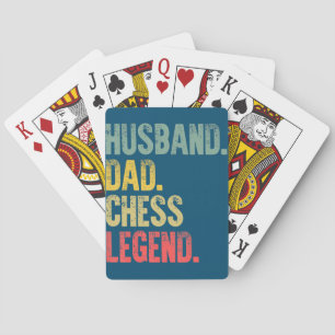 Mens Funny Gift Husband Vater Schach Legende Spielkarten