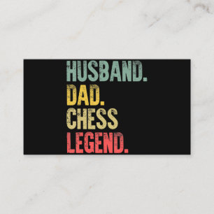 Mens Funny Gift Husband Vater Schach Legende Visitenkarte