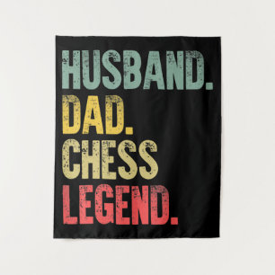 Mens Funny Gift Husband Vater Schach Legende Wandteppich