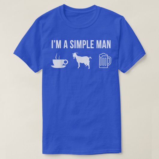 Mens Funny Goat Farmer Tier Man T-Shirt (Design vorne)