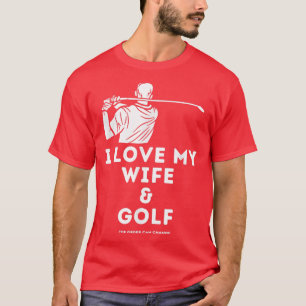 Mens Funny Golf Herren I Liebe Meine Ehefrau & Gol T-Shirt