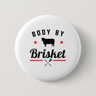 Mens Funny Grillen Body by Brisket Grillen oder Ra Button