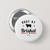 Mens Funny Grillen Body by Brisket Grillen oder Ra Button (Vorne & Hinten)