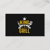 Mens Funny GRILLEN Clothing Mens Gift für Ihn Köni Visitenkarte (Rückseite)