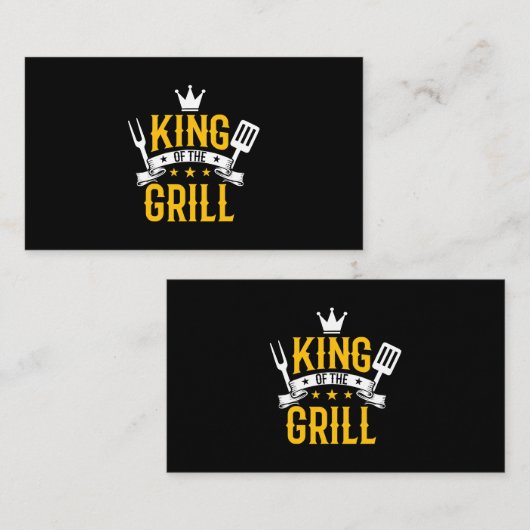 Mens Funny GRILLEN Clothing Mens Gift für Ihn Köni Visitenkarte (Vorne/Hinten)