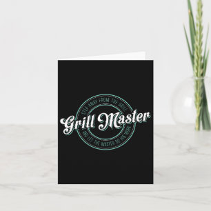 Mens Funny Grillen Grill Master T-Shirt Karte