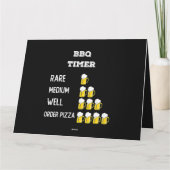 Mens Funny GRILLEN Timer Grilling Vater Drink Bier Karte (Rückseite)