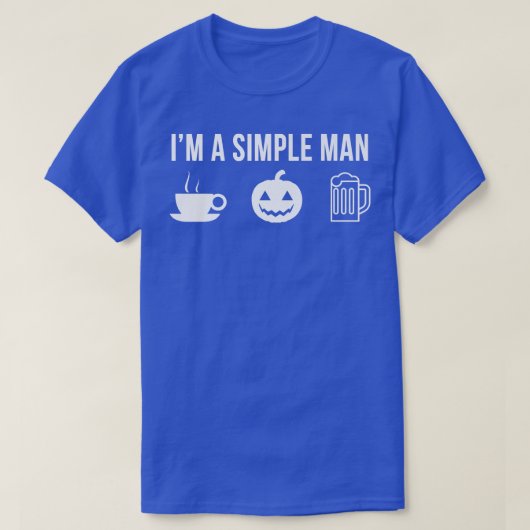 Mens Funny Halloween Simple Man T-Shirt (Design vorne)