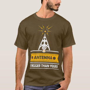 Mens Funny Ham Radio Geschenk Meine Antenne ist gr T-Shirt
