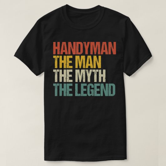 Mens Funny Handyman Der Mann, der Mythos, die Lege T-Shirt (Design vorne)