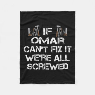 Mens Funny Handyman Zitat Personalisiert Omar Gesc Fleecedecke