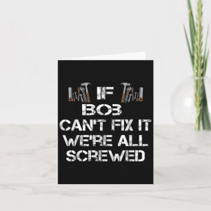 Mens Funny Handyman zitiert Personalisiertes Bob-G Karte