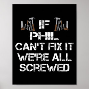 Mens Funny Handyman zitiert Personalisiertes Gesch Poster