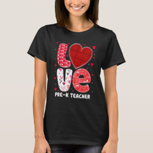 Mens Funny I Liebe Meine Pre-K-Lehrerin hört Valen T-Shirt