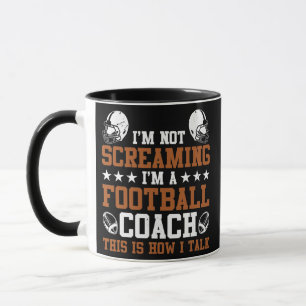 Mens Funny, ich bin Football Coach American Footba Tasse