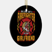 Mens Funny ist nicht nur eine Feuerwehrfrau, die s Keramik Ornament (Rechts)