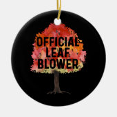 Mens Funny Landscaping Men Yard Work Leaf bläst Keramik Ornament (Vorne)