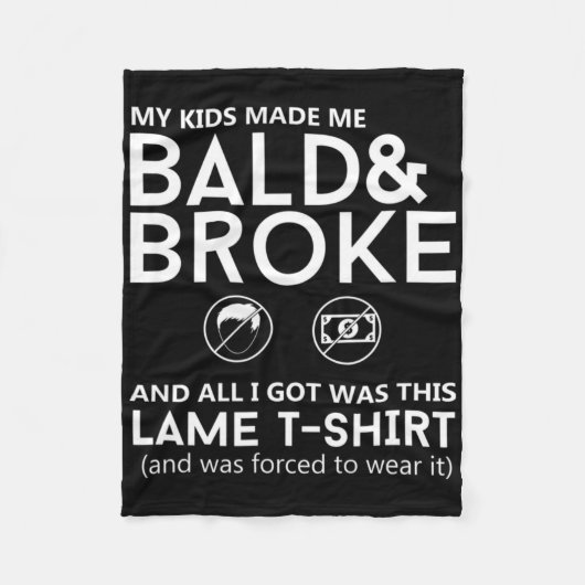 Mens Funny Ld Head und Broot Shirt Haarausfall Typ Fleecedecke (Vorderseite)