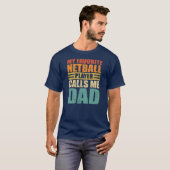 Mens Funny mein Netball-Spieler nennt mich Vater N T-Shirt (Vorne ganz)