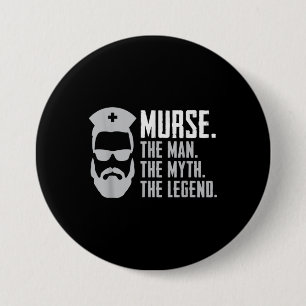 Mens Funny Murse Button