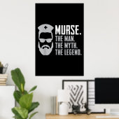 Mens Funny Murse Poster (Heimbüro)