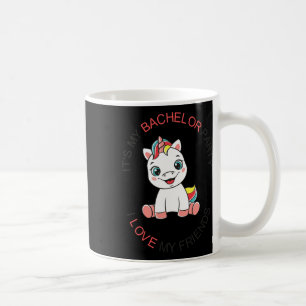 Mens Funny My Bachelor Party Niedlich Unicorn Bach Kaffeetasse