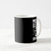 Mens Funny Never Underestimate An Old Man With A D Kaffeetasse (VorderseiteRechts)